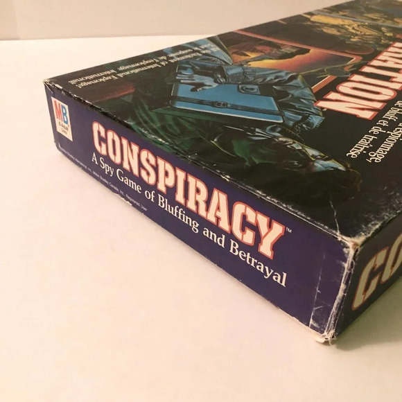 Vintage 1983 Conspiracy Board Game Milton Bradley Fr and Eng Missing Bank  Books - Picture 3 of 16